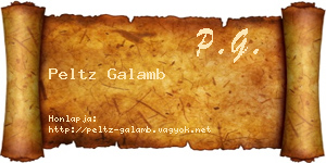 Peltz Galamb névjegykártya